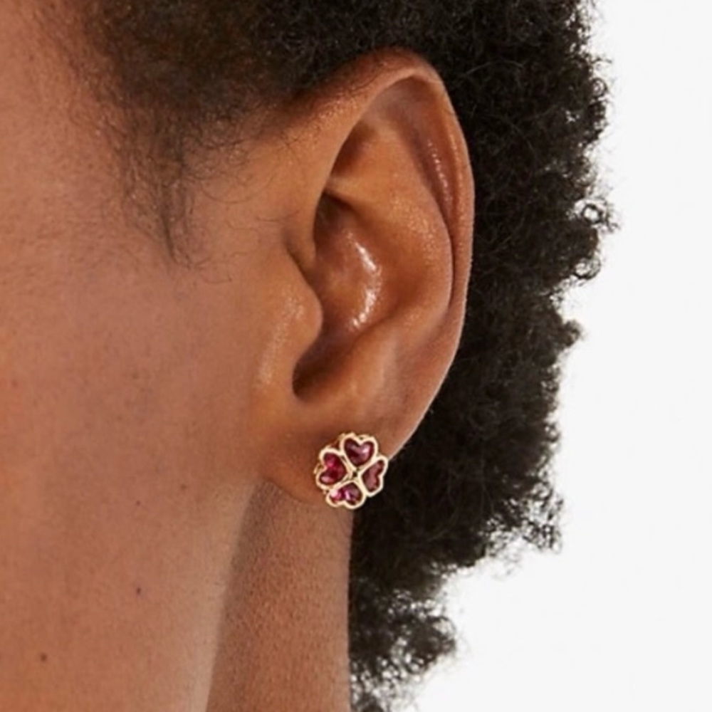 KATE SPADE Something Sparkly Spade Studs - Picture 3 of 3